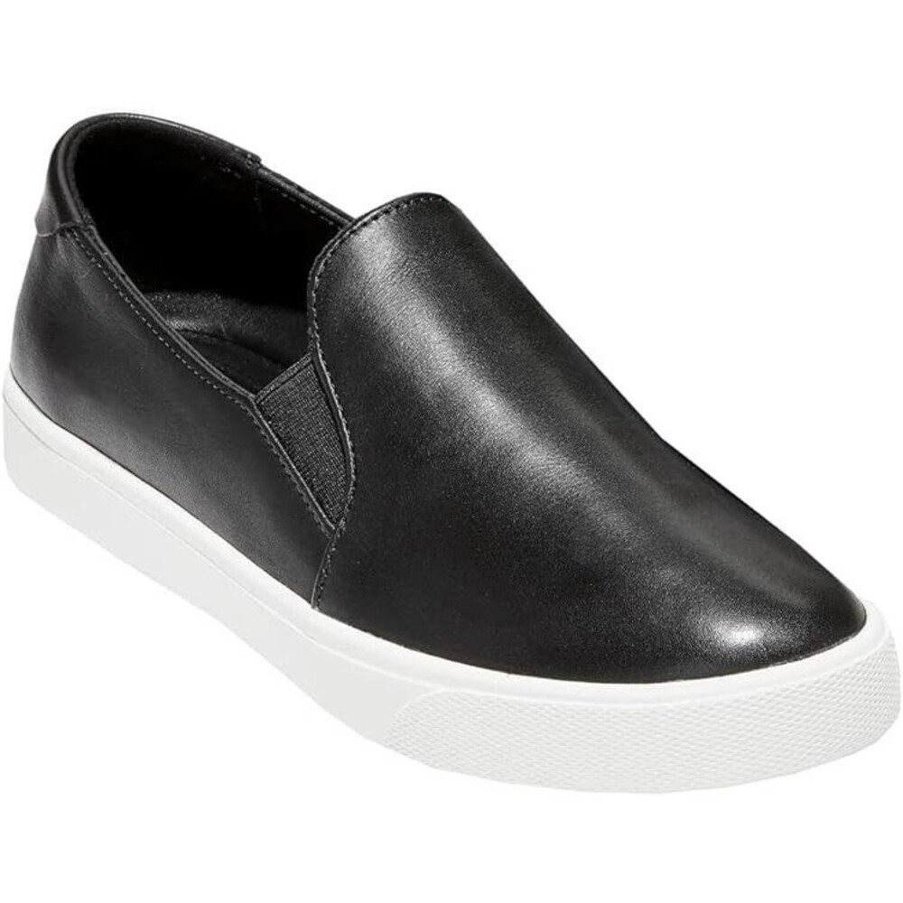 Cole Haan Women's Grandprø Leather Slip-On Sneakers Shoes- Black 6.5M S1303
